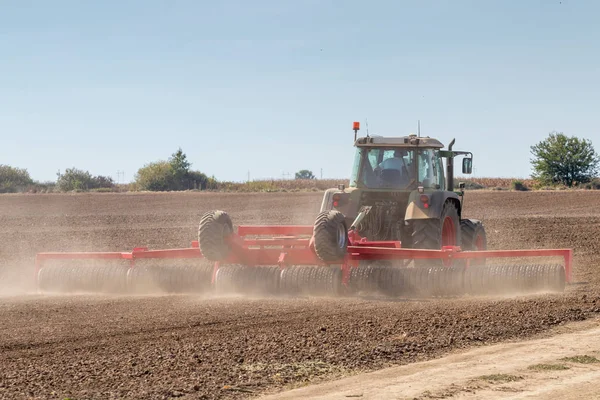 Trekker Voorbereiding Veld Landbouw Trekker — Stockfoto