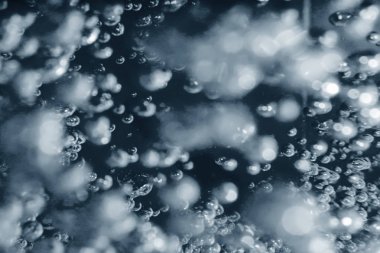 Hava kabarcıkları, su altı kabarcıkları Soyut Arkaplan.