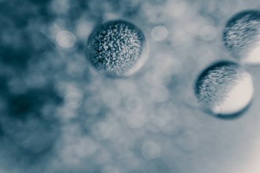 Hava kabarcıkları, su altı kabarcıkları Soyut Arkaplan.