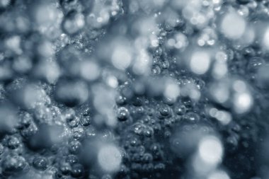 Hava kabarcıkları, su altı kabarcıkları Soyut Arkaplan.