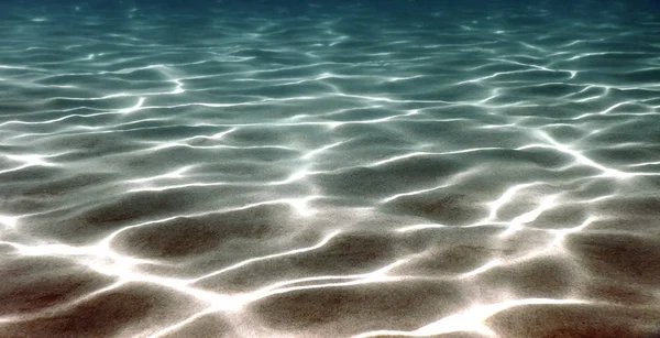 Onderwater Zandbodem Breed Onderwater Panorama Achtergrond — Stockfoto