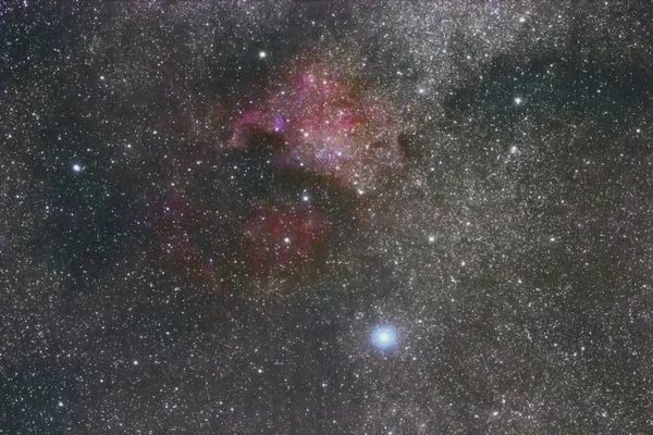 Nebuloasa Americii Nord Din Cygnus Cea Mai Strălucitoare Stea Deneb — Fotografie, imagine de stoc