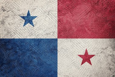 Grunge Panama bayrak. Panama bayrak doku ile.
