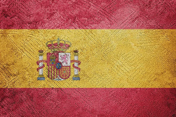 Grunge Spanje Vlag Spanje Vlag Met Grunge Textuur — Stockfoto