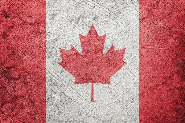 Bandeira Canadá Grunge Bandeira Canadá Com Textura Grunge — Fotografia de Stock