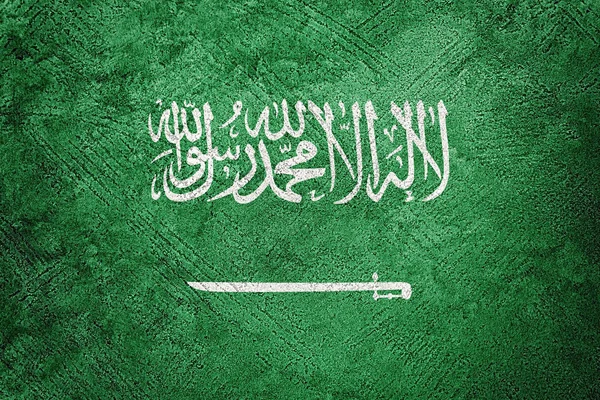 Grunge Saudi Arabia Flag Saudi Arabia Flag Mit Grunge Textur — Stockfoto