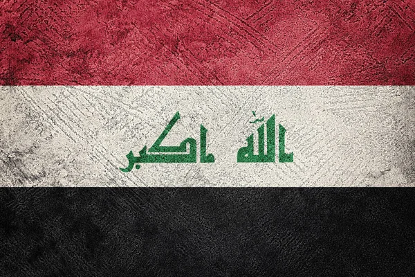 Прапор Іраку Гранж Прапор Іраку Текстурою Гранж — стокове фото