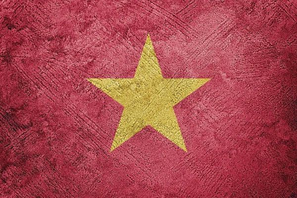 Grunge Bandera Vietnam Bandera Vietnam Con Textura Grunge —  Fotos de Stock