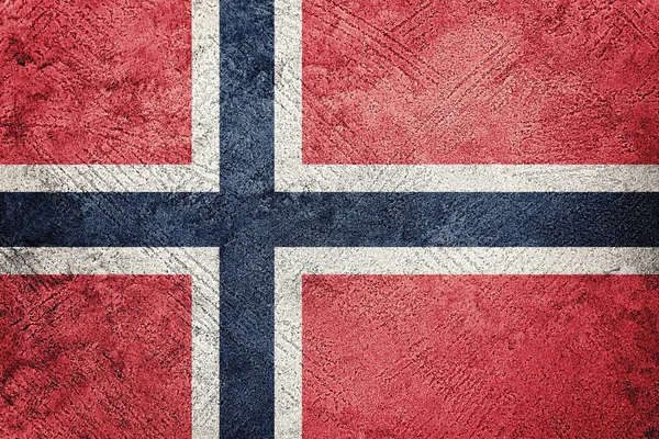 Grunge Bandera Noruega Bandera Noruega Con Textura Grunge —  Fotos de Stock