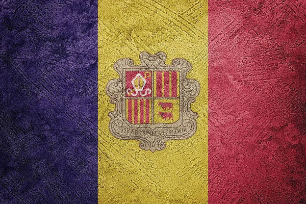 Grunge Andorra Flag Andorra Flag Grunge Texture — Stock Photo, Image