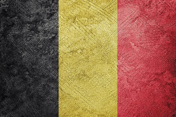 Grunge Belgische Flagge Belgische Flagge Mit Grunge Textur — Stockfoto