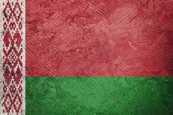 Grunge Beyaz Rusya Bayrağı Doku Ile Beyaz Rusya Bayrağı — Stok fotoğraf