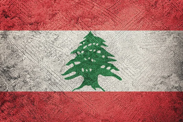 Grunge Libanon Zászlaja Grunge Textúra Libanon Zászló — Stock Fotó