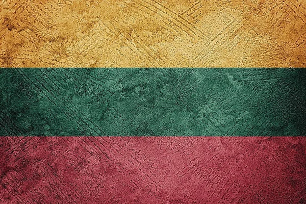 Grunge Lithuania flag. Lithuanian flag with grunge texture.