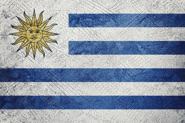 Ουρουγουάη Σημαία Grunge Ουρουγουάη Σημαία Υφή Grunge — Φωτογραφία Αρχείου