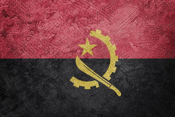 Bandeira Grunge Angola Bandeira Angola Com Textura Grunge — Fotografia de Stock