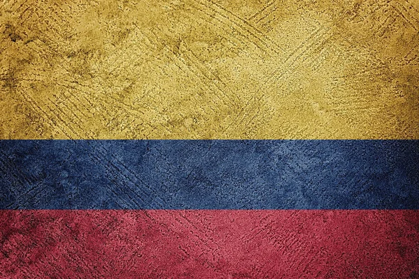 Grunge Colombia flag. Colombian flag with grunge texture.