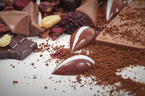 Шоколад Ручної Роботи Смачні Шоколадні Цукерки Кулінарного Мистецтва — стокове фото