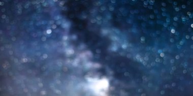 Gece gökyüzü bokeh arka plan, yıldızlı gece bokeh