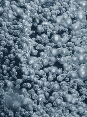 Hava kabarcıkları, su altı kabarcıkları Soyut Arkaplan.