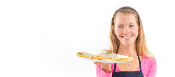 Feminino Segurando Comida Saudável Vegan Cru Abóbora Vegan Crua Conceito — Fotografia de Stock