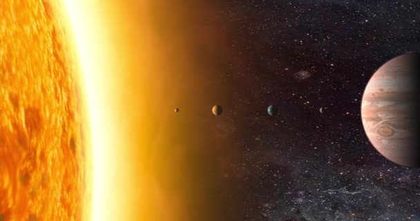 Sonnensystem Elemente Werden Von Der Nasa Ausgestattet — Stockvideo