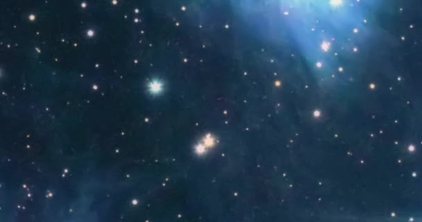 Pleiades Reflection Nebula Constellation Taurus Open Star Cluster — Stock Video