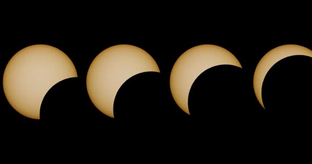 日食总相位 复合日蚀E — 图库视频影像