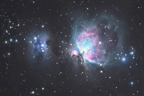 Μεγάλο Νεφέλωμα Του Ωρίωνα M42 Στον Αστερισμό Του Ωρίωνα Γαλαξία — Φωτογραφία Αρχείου