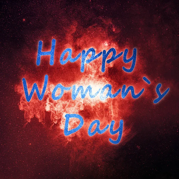 Happy international women\'s day 8 March, Night Sky space background