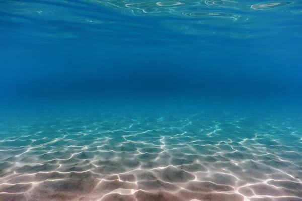 Sandiger Meeresgrund Unterwasserhintergrund — Stockfoto