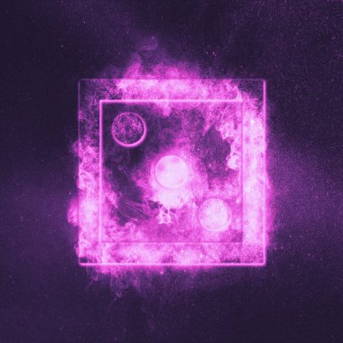 Üç üst zar. Soyut gece gökyüzü arka plan