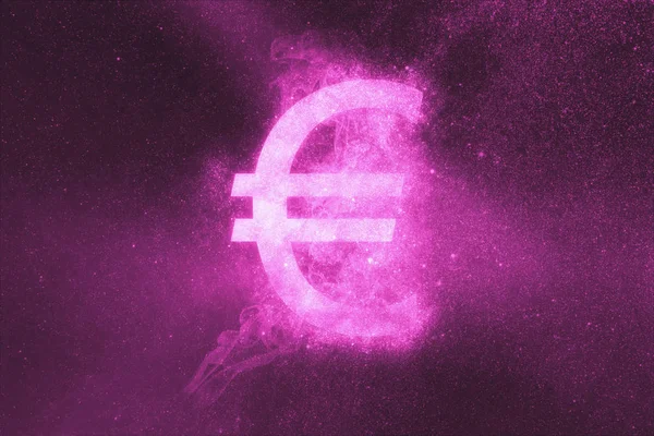 Euro sign, Euro Symbol. Abstract night sky background — Stock Photo, Image