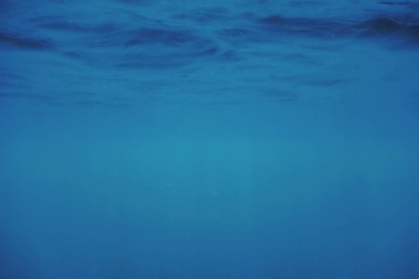Mavi Sualtı Yüzeyve Dalgalar, Sualtı Güneş ışınları Backgro