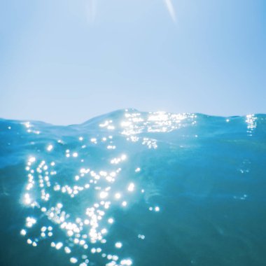 Deniz dalgası yakın, alçak açılı su arkaplanı