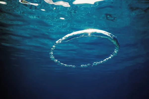 Bubbelring Undervattensring, Ring Bubble. — Stockfoto