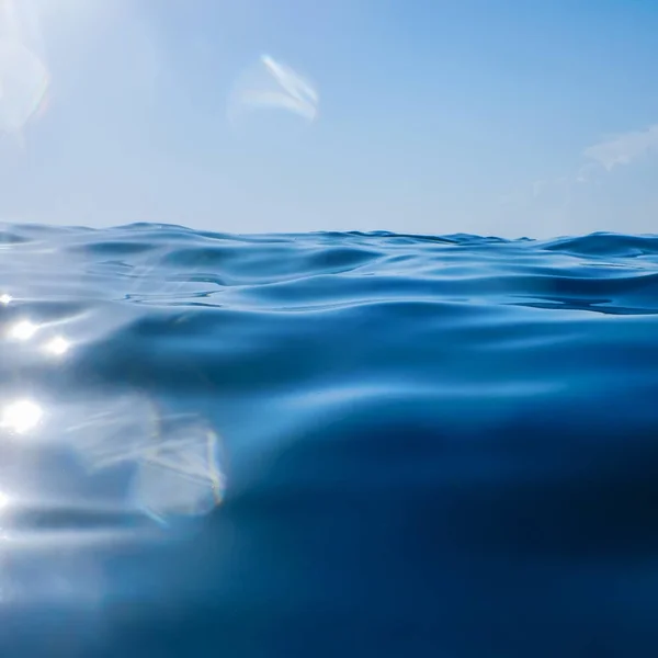 stock image Sea wave close up, low angle view water background