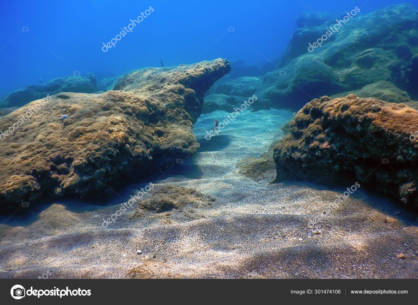 underwater rock formations