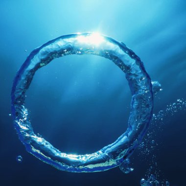 Bubble Ring Underwater, Ring Bubble. clipart