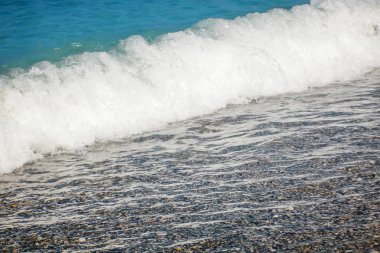 Mavi Okyanus 'un Kırılan Dalgası Yaz Arkaplanı