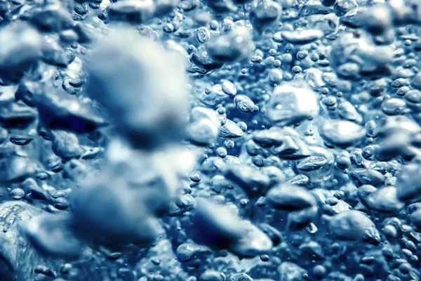 Luchtbellen, Onderwaterbellen Abstracte onderwaterachtergrond. — Stockfoto