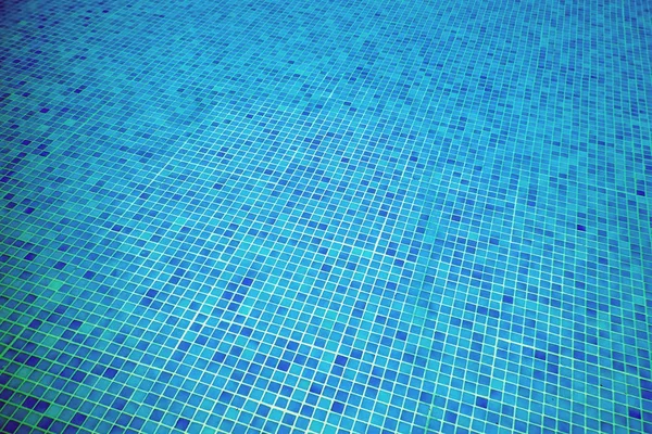 Piscina subacuática Azulejo azul, Ondas de agua de natación Po — Foto de Stock