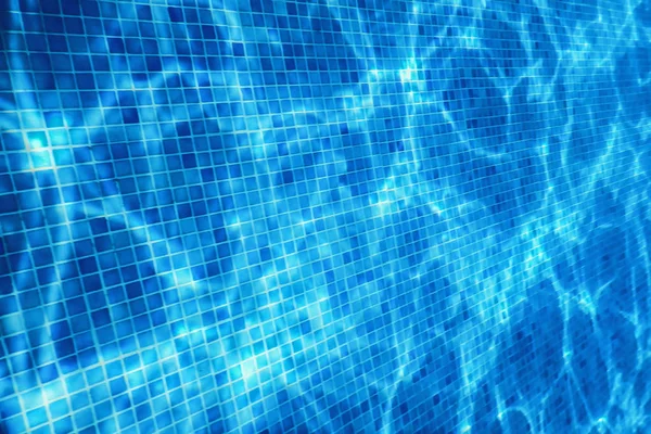 Sualtı Yüzme Havuzu Mavi Karo, Yüzme Po Su Ripples — Stok fotoğraf
