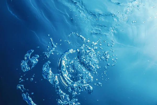 Underwater Bubbles with Sunlight. Underwater Background Bubbles