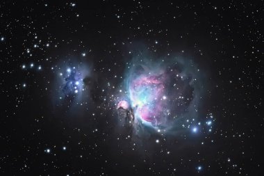 Orion takımyıldızı Samanyolu 'nda Büyük Orion Bulutsusu M42.