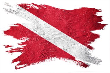 Dalgıç Down Flag, Vintage Style Scuba bayrağı.