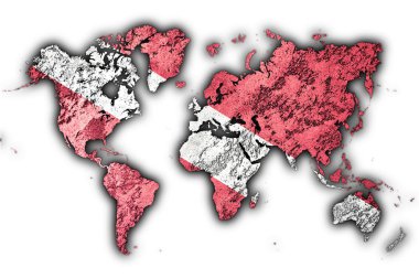 Dalgıç Down Flag, Dünya Haritası Scuba bayrağı. 