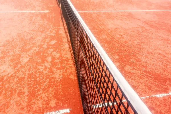 Tennis Court, Clay Court and Black Net, Tennis Net, Tennis Backg