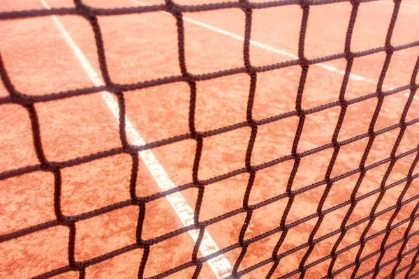 Tennis Court, Clay Court and Black Net, Tennis Net, Tennis Backg