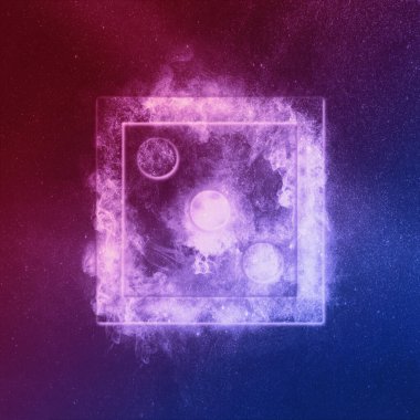 Zar Üç, Kırmızı Mavi 'de. Soyut gece gökyüzü arkaplanı